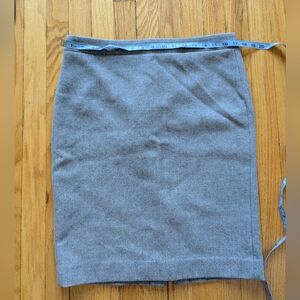 J Crew Wool Pencil Skirt, Gray, Size 10
